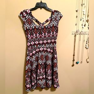 Woman’s Cross Back Short Sleeve Dress